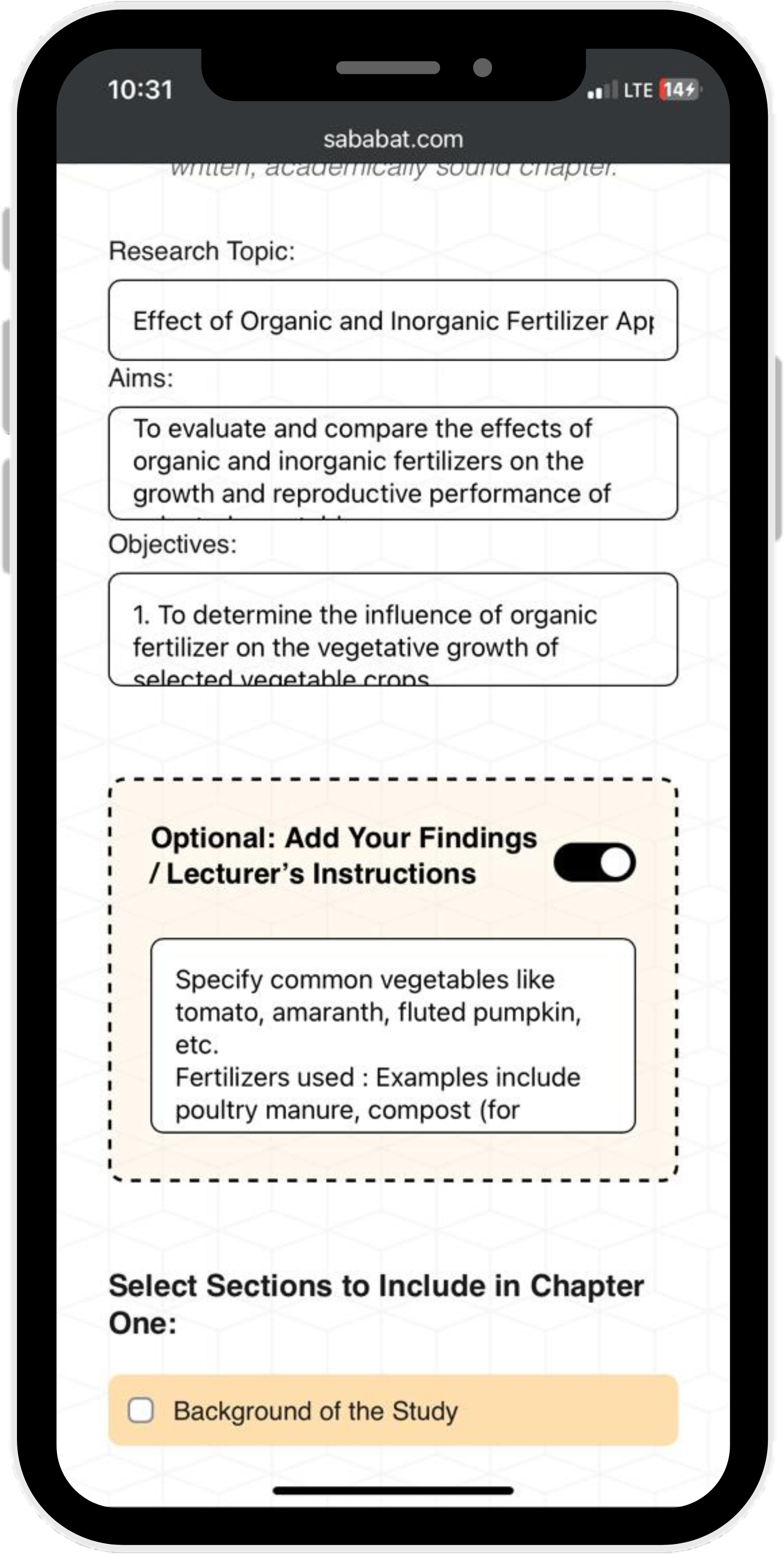 SABABAT research dashboard